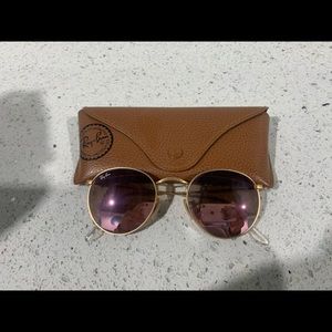 Ray Ban rose gold sunglasses
